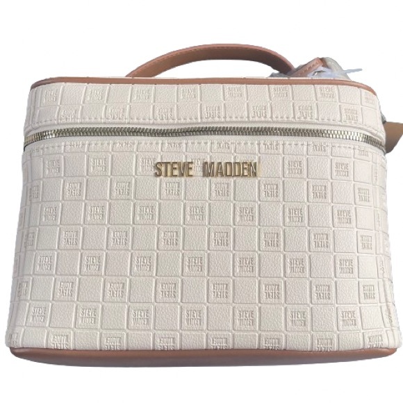 NEW Steve Madden Oatmeal Cosmetic Case - Picture 5 of 16